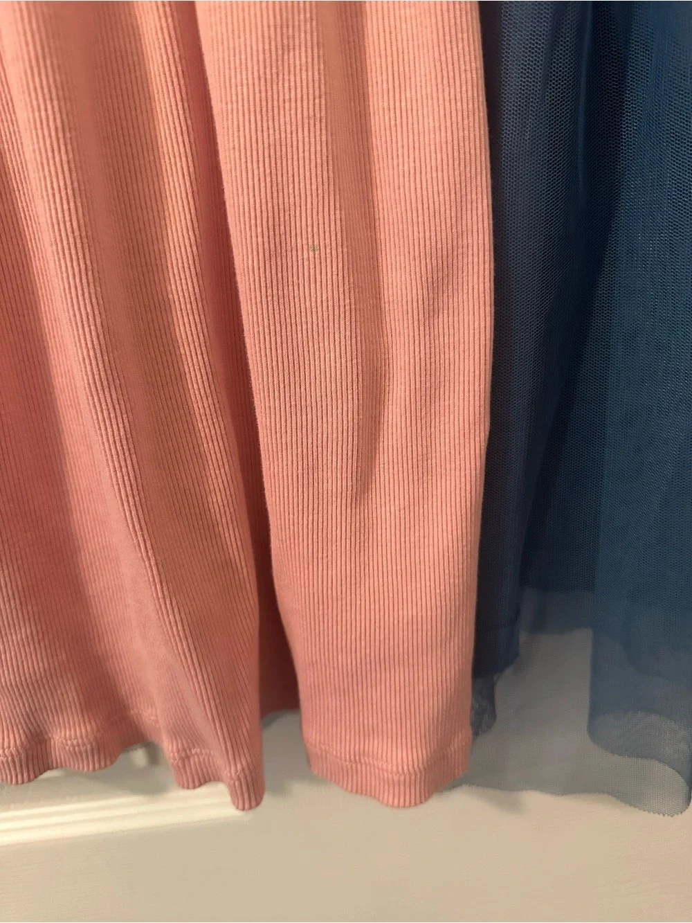 Carter's Pink and Navy Knit Tee Dresses with Tulle Skirt